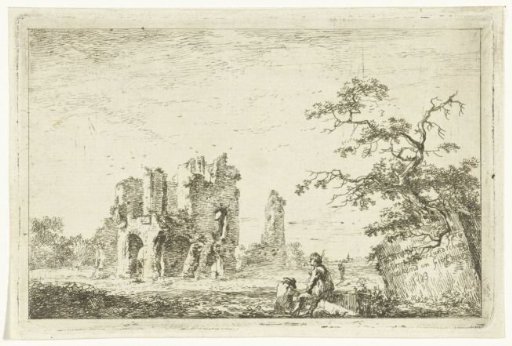 Ruins of Rijnsburg, viewed from the southwest