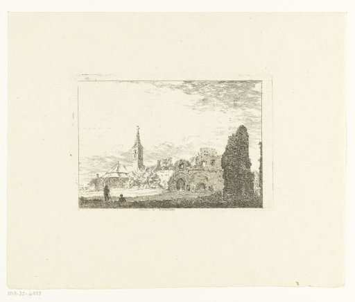 Church and ruins of the abbey at Rijnsburg