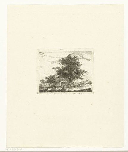 Landscape with a resting walker
