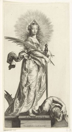Saint Catherine of Alexandria with Emperor Maxentius