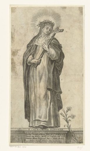 Saint Catherine of Siena with crucifix