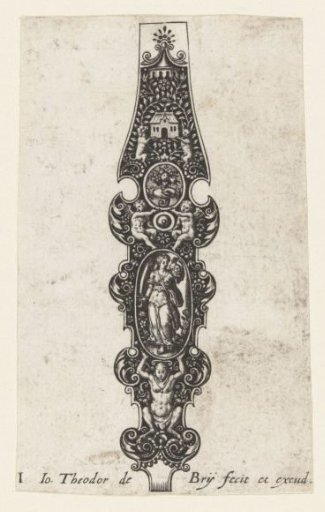 Key hook with Judith with the head of Holofernes in the oval