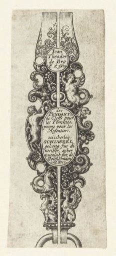 Title page: Des Pendants de Cleffs pour les Femmes… / etlicherleij Schluesel geheng, fur die weiber…