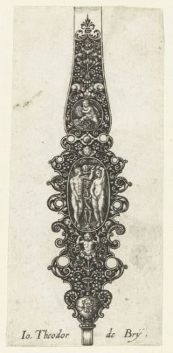 Key hook with Death with Adam and Eve in the oval