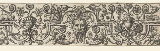 Frieze with a mask in the center