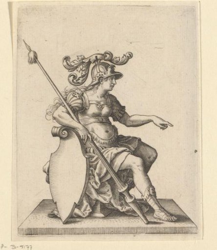 Coat of arms template with Minerva