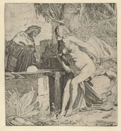 Bathsheba and the old woman who brings David's letter