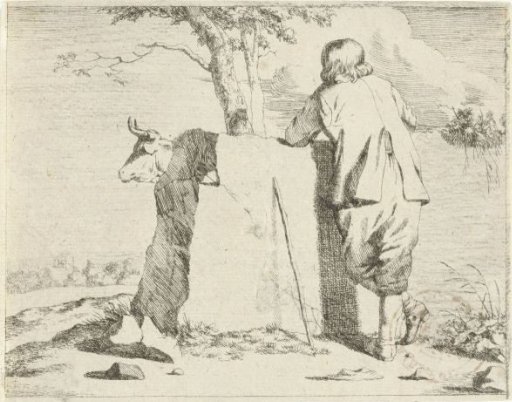 Shepherd and cattle