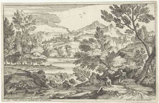 Landscape with waterfall