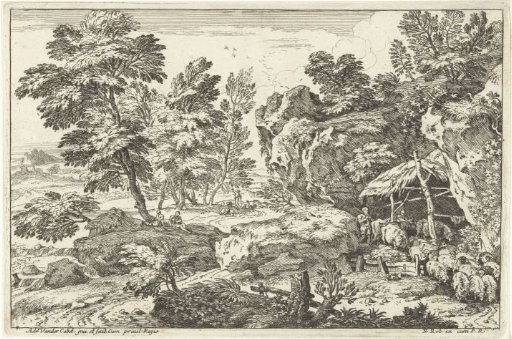 Landscape with sheepfold
