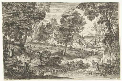 Landscape with a fisherman