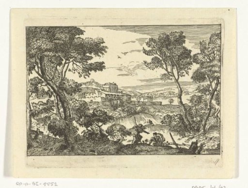 Landscape with a standing and sitting woman