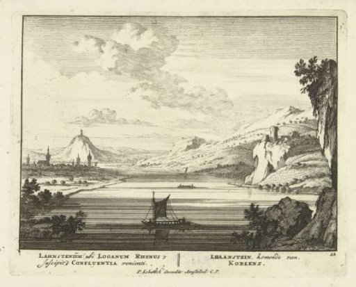 View of the Rhine and the Witch's Tower near Lahnstein