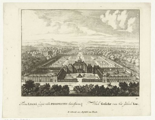 View of Het Loo Palace from an aerial perspective