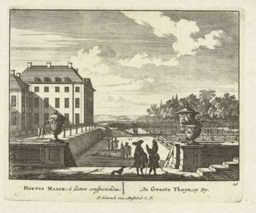 Walkers in the great garden of Het Loo Palace