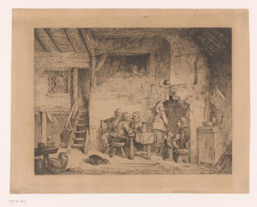 Company in sixteenth-century clothing in a tavern