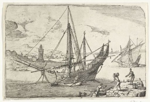 Bark at anchor near the harbour of Messina