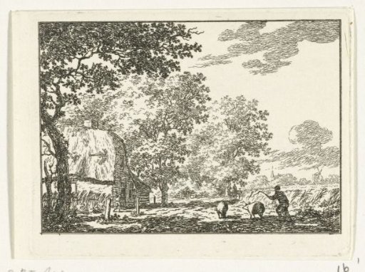Landscape with a swineherd