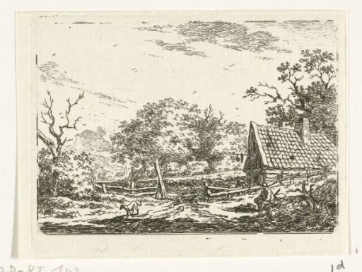 Landscape with a seated man and a dog