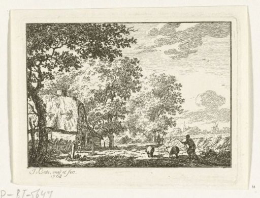 Landscape with a swineherd