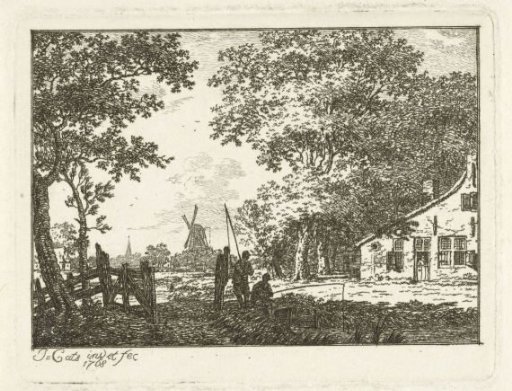 Landscape with a fisherman