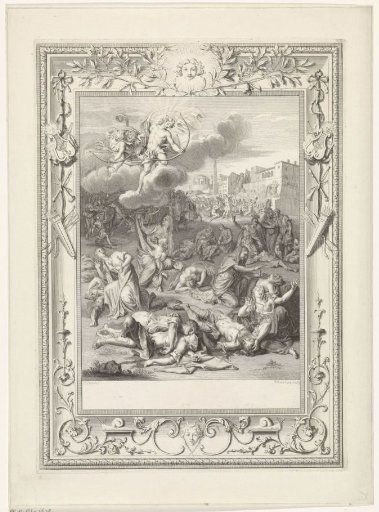 Apollo and Diana killing the children of Niobe