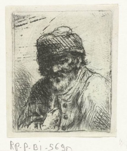 Bearded old man with cap