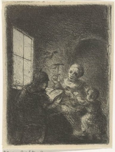 Interior with a family