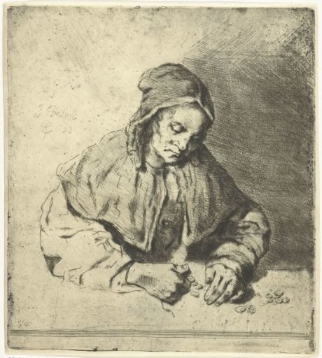 Woman counting money