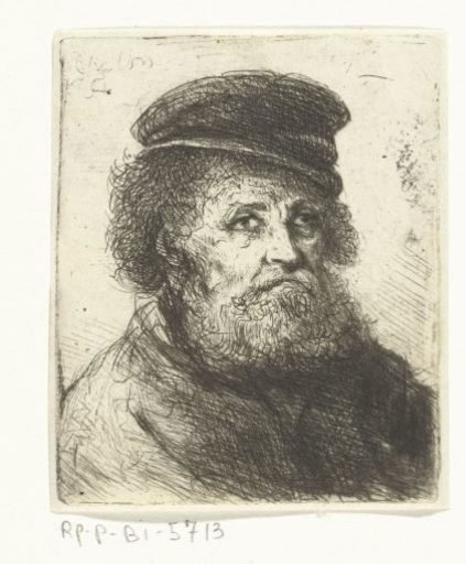 Old man with beard and cap