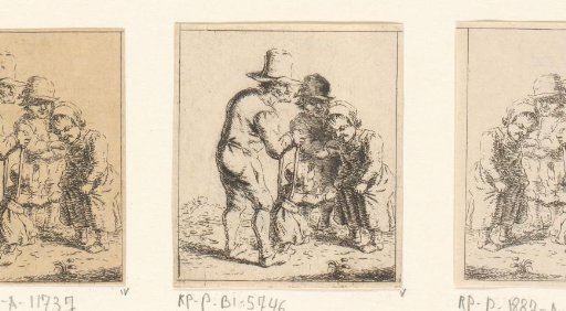 Family teaching a child to walk