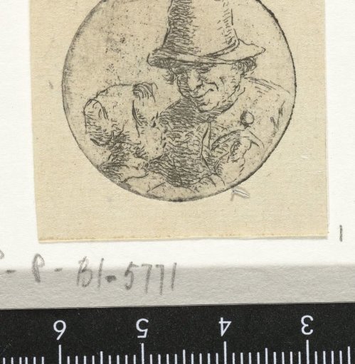 Bust of an unknown man with daughter