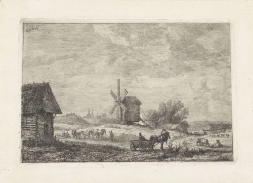 Russian landscape with mill