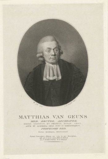 Portrait of the Utrecht professor Matthias van Geuns