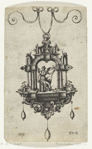 Pendant with a winged woman