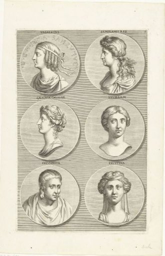 Six coins with famous women and men from antiquity: letter Z