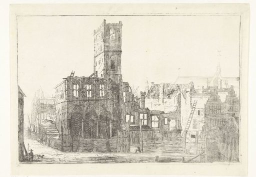 Ruin of the Burnt Old Town Hall of Amsterdam, 1652