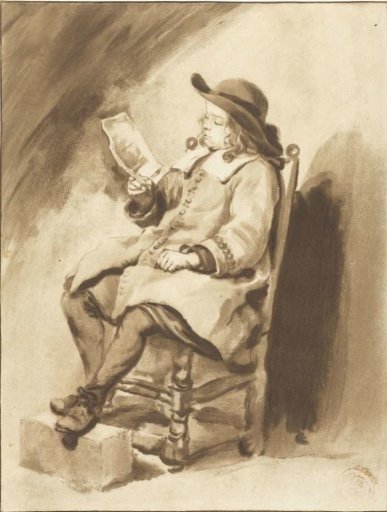 Young man reading