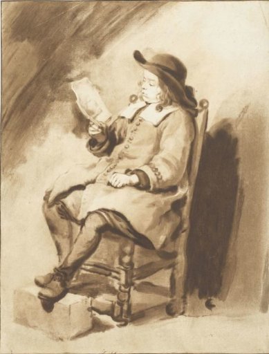 Young man reading