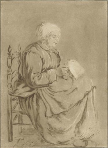 Old woman reading