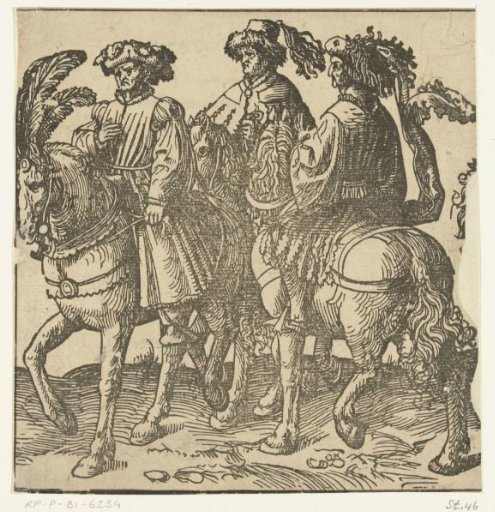 A Group of Three Horsemen