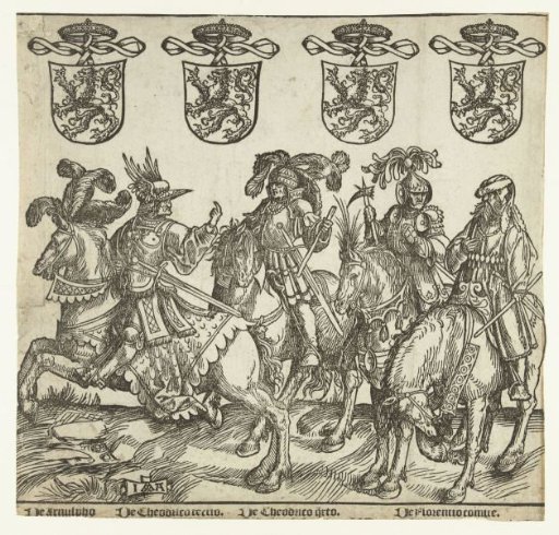 Arnulf, Dirk III, Dirk IV and Floris I