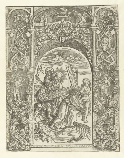 Carrying the Cross with Ornamental Frame