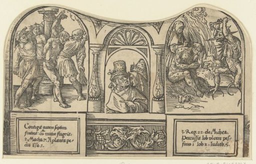 The Scourging of the Seven Brothers and Job by His Wife and Satan