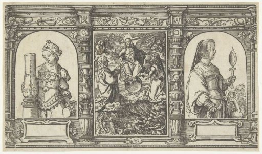 The Last Judgment and Personifications of Strength (Fortitudo) and Vanity (Vanitas)