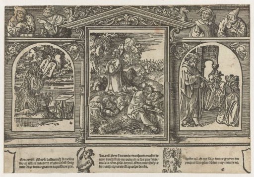 Christ on the Mount of Olives, Moses and Esther Before Ahasuerus