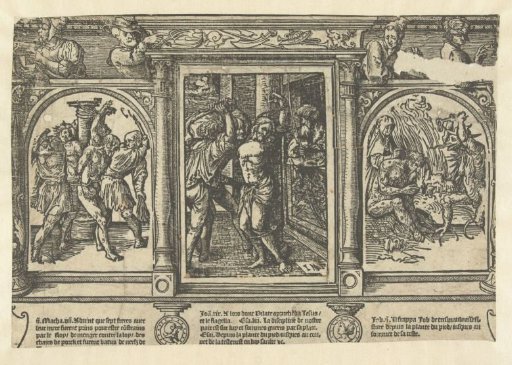 The Scourging of Christ, The Scourging of the Seven Brothers and Job Mistreated by His Wife and Satan