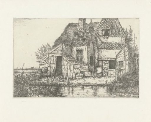 Hovel by a brook