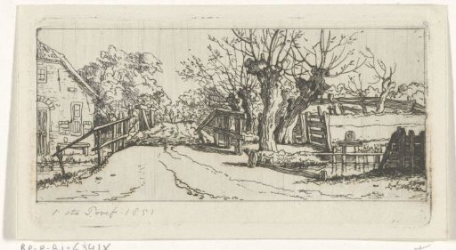Path alongside a farmhouse