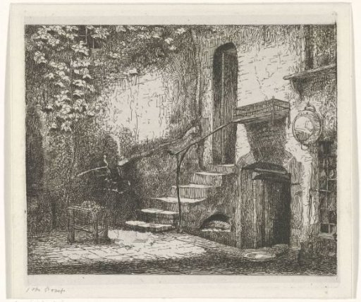 Courtyard with staircase